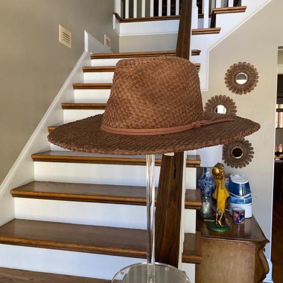 NWT Anthropologie Brown Terry Textured Rancher Hat - Picture 6 of 10